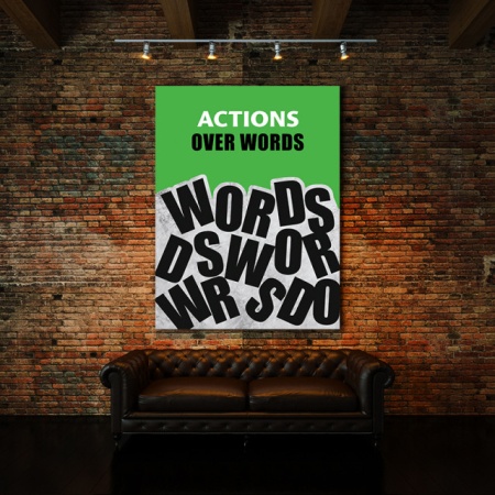 Tablou Motivational - Actions Over Words - Img 3