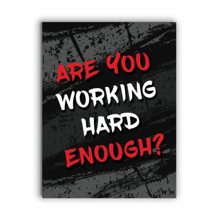 Tablou Motivational - Are You Working Hard Enough? - Img 3