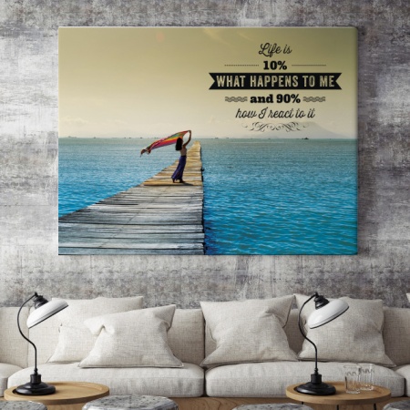 Tablou Motivational - Life Is What Happens To Me - Img 3