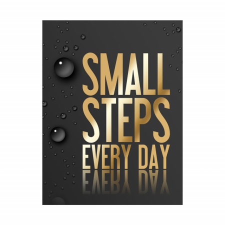 Tablou Motivational - Small steps everyday (gold) - Img 4