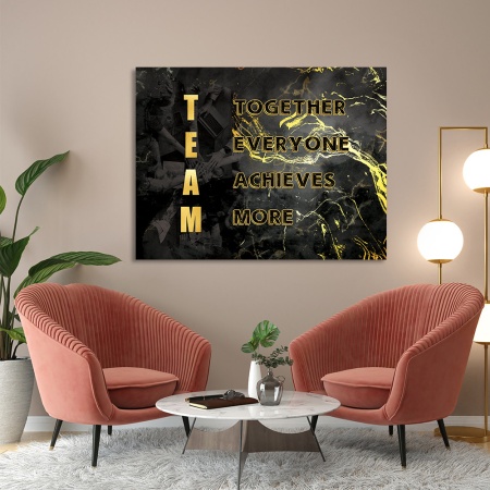 Tablou Motivational - Team (golden words) - Img 4