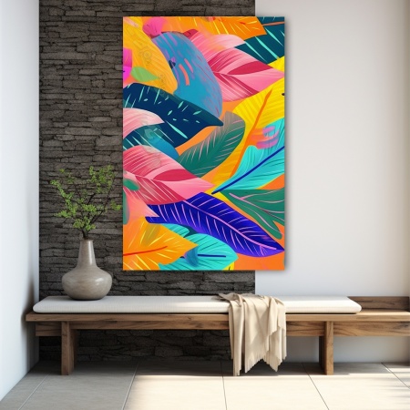 Tablou Vegetatie - Abstract Colorful Leaves (097) - Img 3