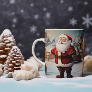 Cana De Craciun - Cartoon Santa and Big Presents - Img 2