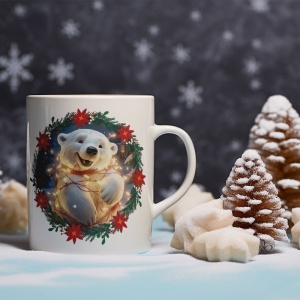 Cana De Craciun - Joyful Polar Bear (mesaj personalizat) - Img 2