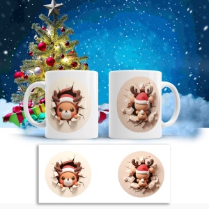 Cana De Craciun - Kawaii Reindeer