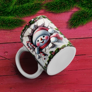 Cana De Craciun - Sweet Snowman with Candies - Img 3