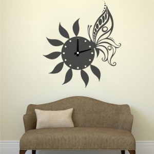 Ceas Decorativ Fluture & Floare - Img 2