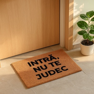 Covor de intrare personalizat - 60x40cm - Intra Nu Te Judec