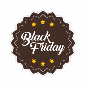 Etichete personalizate Black Friday, 100 buc, PVC, rezistente la apa