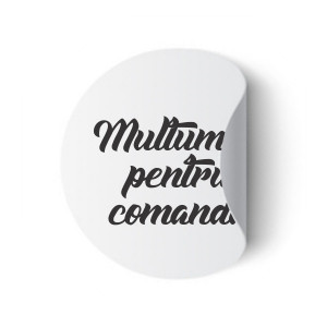 Etichete personalizate MULTUMIM, 100 buc, PVC, rezistente la apa - Img 3