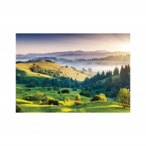 Foto tapet Misty green fields - Img 2