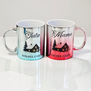 Set 2 cani personalizate Mama si Tata - Img 7