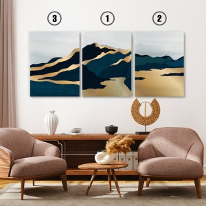 Set Tablouri Canvas - Lunar Golden Landscape - Img 4