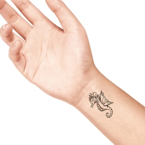 Ștampilă ceramică tatuaje temporare LaDot Cosmetics, M – Căluț de mare - Img 3