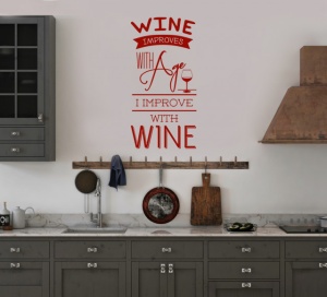 Sticker Bucatarie - Wine improves with age - Img 3