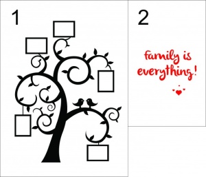 Sticker De Perete Family Is Everything - Copac Cu Poze - Img 2