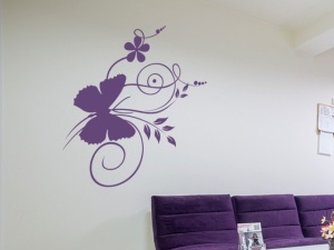 Sticker De Perete Fluture Pe Flori - Img 3