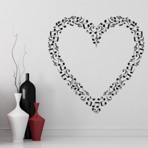 Sticker De Perete Love Heart Music - Img 2