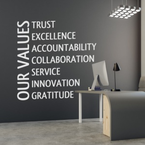 Sticker De Perete Our Values - Valorile Noastre - Img 6