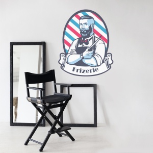 Sticker Frizerie (Bărbat cu barba si foarfece) - Img 4