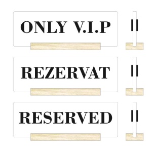 Suport semn de masa pentru restaurant mesaj - Rezervat - Img 4