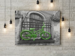 Tablou Canvas Bicicleta Verde - Img 3