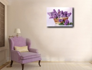 Tablou Canvas - Cos cu liliac - Img 5