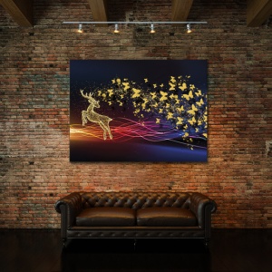 Tablou Canvas Golden Butterflies - Img 3