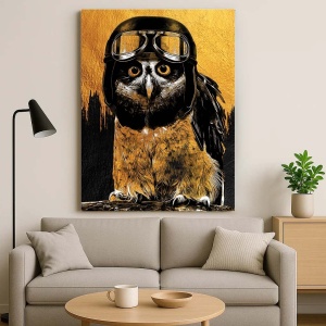 Tablou Canvas - Golden owl - Img 3