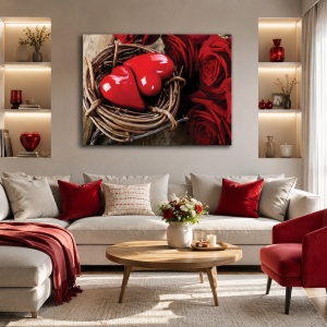Tablou Canvas Hearts In A Nest