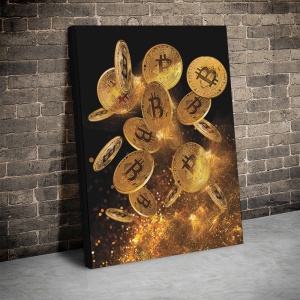 Tablou Canvas Inspirațional - Bitcoin Money Shower - Img 4