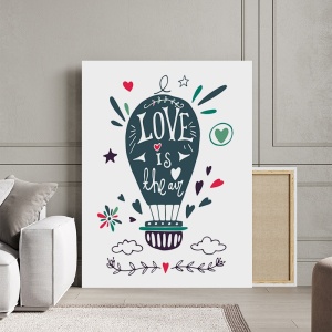 Tablou Canvas Inspirațional - Love is the Air (Baloon) - Img 3