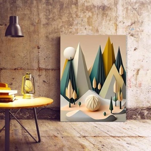 Tablou Canvas Modern Abstract - 3D Quilling landscape - Img 2