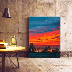 Tablou Canvas Modern Abstract - Burning sky