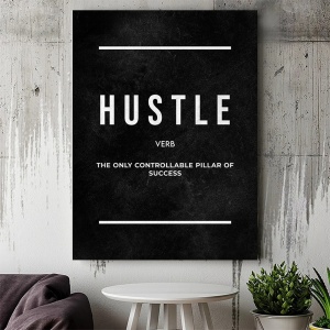 Tablou Canvas Motivational - Hustle (definition - black) - Img 3