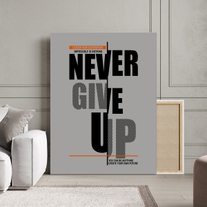 Tablou Canvas Motivational - Never give up (magazine cover) - Img 3