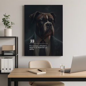 Tablou Canvas Personalizat - Business Animals - Boxer