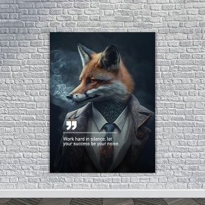 Tablou Canvas Personalizat - Business Animals - Fox (profile) - Img 4