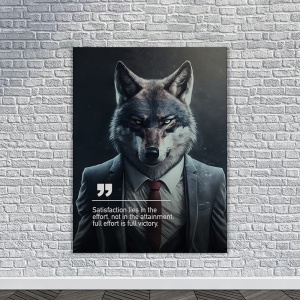 Tablou Canvas Personalizat - Business Animals - Huskey - Img 4