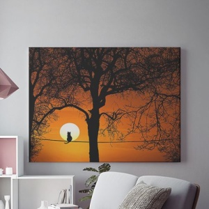 Tablou Canvas Pisica Si Luna
