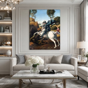 Tablou Canvas "St. George and the Dragon" - Sfântul Gheorghe si dragonul