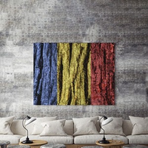 Tablou Canvas Steag Pe Scoarta De Copac - Img 3