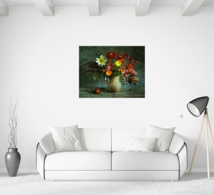 Tablou Canvas - Vaza Flori De Toamna