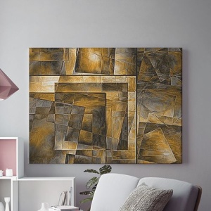 Tablou Canvas Vitralii Aurii