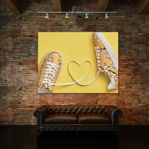 Tablou Canvas Yellow Love - Img 4