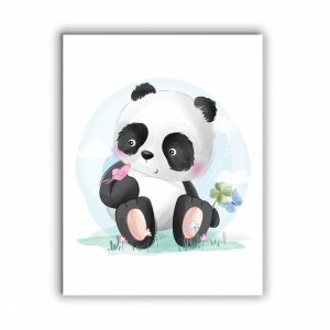 Tablou Copii - Panda And The Butterfly - Img 2