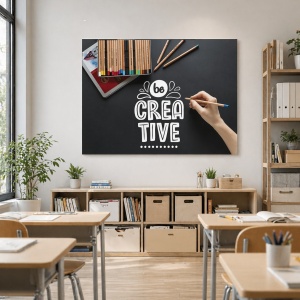 Tablou Motivational - Be Creative (Colored Pencils)