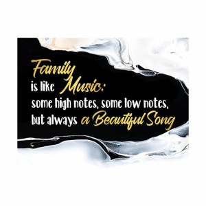 Tablou Motivational - Family is like music - Img 2