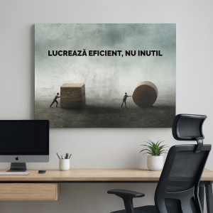 Tablou Motivational - Lucreaza Eficient