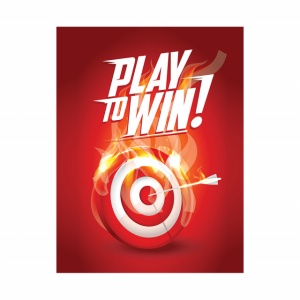 Tablou Motivational - Play to win (target) - Img 3